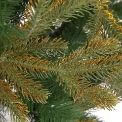 6ft - Green Christmas Tree With Gold Glitter Branch Tips -Twinkle Home Decor Shop 6ft Green Christmas Tree with Gold Glitter Branch Tips48G983FRSP W04