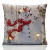 Alan Symonds Snowman Christmas LED Light Up 45x45cm Cushion