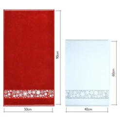 Allure Pack Of 2 Christmas Snowflake Towels -Twinkle Home Decor Shop Allure Pack of 2 Christmas Snowflake Towels35D526FRSP W03