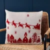 Cascade Home Father Christmas On Sledge 50x50cm Cotton Cushion -Twinkle Home Decor Shop Cascade Home Father Christmas on Sledge 50x50cm Cotton Cushion45R261FRSP
