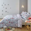 Catherine Lansfield Christmas Gnomes Brushed Cotton Duvet Cover Set