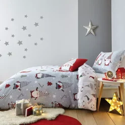 Catherine Lansfield Christmas Gnomes Brushed Cotton Duvet Cover Set -Twinkle Home Decor Shop Catherine Lansfield Christmas Gnomes Brushed Cotton Duvet Cover Set36K139FRSP W02