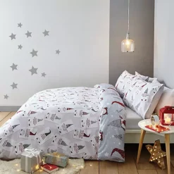 Catherine Lansfield Christmas Gnomes Brushed Cotton Duvet Cover Set -Twinkle Home Decor Shop Catherine Lansfield Christmas Gnomes Brushed Cotton Duvet Cover Set36K139FRSP W04