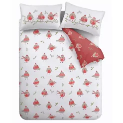 Catherine Lansfield Christmas Robins Duvet Cover Set -Twinkle Home Decor Shop Catherine Lansfield Christmas Robins Duvet Cover Set81C924FRSP W03