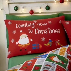 Catherine Lansfield Countdown To Christmas Duvet Cover Set - Red -Twinkle Home Decor Shop Catherine Lansfield Countdown to Christmas Duvet Cover Set Red43X706FRSP W01