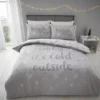 Catherine Lansfield Grey Baby It’s Cold Outside Christmas Duvet Cover Set -Twinkle Home Decor Shop Catherine Lansfield Grey Baby Its Cold Outside Christmas Duvet Cover Set36K285FRSP