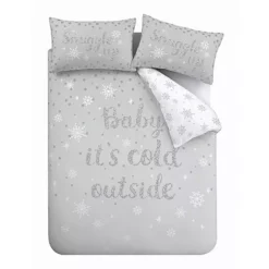 Catherine Lansfield Grey Baby It’s Cold Outside Christmas Duvet Cover Set -Twinkle Home Decor Shop Catherine Lansfield Grey Baby Its Cold Outside Christmas Duvet Cover Set36K285FRSP W04