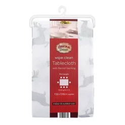 Country Club Christmas Reindeer Wipe Clean Table Cloth