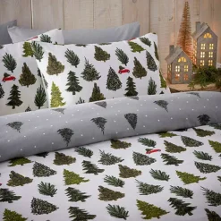 FURN Evergreen 100% Brushed Cotton Christmas Duvet Cover Set -Twinkle Home Decor Shop FURN Evergreen 100 Brushed Cotton Christmas Duvet Cover Set98E317FRSP W04