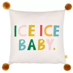 FURN Ice Ice Baby 43x43cm Pom Pom Trim Christmas Cushion -Twinkle Home Decor Shop FURN Ice Ice Baby 43x43cm Pom Pom Trim Christmas Cushion98H510FRSP W01