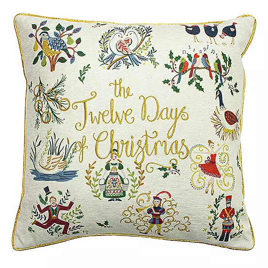 FURN Twelve Days Of Christmas 50x50cm Cushion 4 FURN Twelve Days Of Christmas 50x50cm Cushion - Image 2