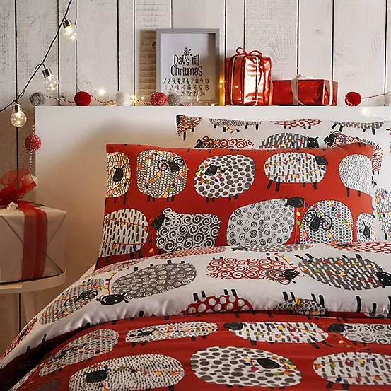 Fusion Christmas Dotty Sheep Duvet Cover Set 4 Fusion Christmas Dotty Sheep Duvet Cover Set - Image 2