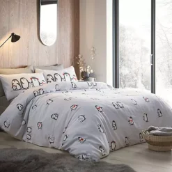 Fusion Christmas Snowy Penguin Duvet Cover Set