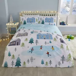 Fusion Festive Village Christmas Duvet Cover Set