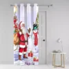 Fusion Santa & Snowy Single Christmas Curtain Panel -Twinkle Home Decor Shop Fusion Santa Snowy Single Christmas Curtain Panel36W364FRSP