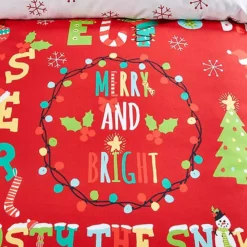 Fusion Santa’s Little Helper Christmas Duvet Cover Set -Twinkle Home Decor Shop Fusion Santas Little Helper Christmas Duvet Cover Set36X075FRSP W02