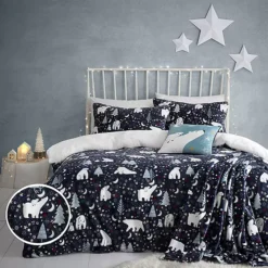 Fusion Starry Night Christmas Duvet Cover Set 8 Fusion Starry Night Christmas Duvet Cover Set -Twinkle Home Decor Shop Fusion Starry Night Christmas Duvet Cover Set36X177FRSP W01