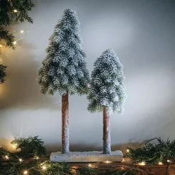 Kaleidoscope Decorative Table Top Christmas Trees On Plynth