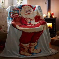 Kaleidoscope Father Christmas Fleece Throw -Twinkle Home Decor Shop Kaleidoscope Father Christmas Fleece Throw65E880FRSP