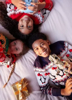 Kaleidoscope Navy Kids Family Christmas Jumper -Twinkle Home Decor Shop Kaleidoscope Navy Kids Family Christmas Jumper69R122FRSP W02