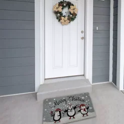 Likewise Rugs & Matting Snowing Penguins Christmas Doormat