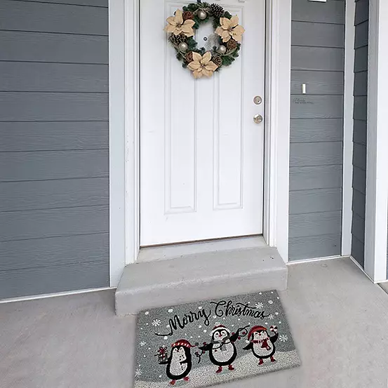 Likewise Rugs & Matting Snowing Penguins Christmas Doormat 3 Likewise Rugs & Matting Snowing Penguins Christmas Doormat