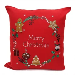 Peggy Wilkins All Things Christmas Embroidered 45x45cm Cushion