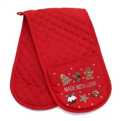 Peggy Wilkins All Things Christmas Embroidered Double Oven Gloves