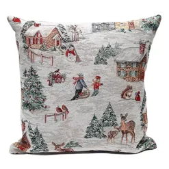 Peggy Wilkins Village Christmas Cushion