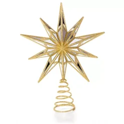 Twinkle Home Decor Shop -Twinkle Home Decor Shop Premier 30 cm Mirror Star Christmas Tree Topper with Gold Edging66D916FRSP W01