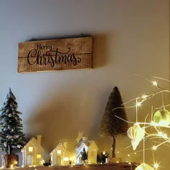 Premier® Premier 45cm Wooden Merry Christmas Plaque -Twinkle Home Decor Shop Premier 45cm Wooden Merry Christmas Plaque61R029FRSP W03