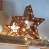 Set Of 2 Battery Operated LED Christmas Star Decoration -Twinkle Home Decor Shop Set of 2 Battery Operated LED Christmas Star Decoration90W751FRSP
