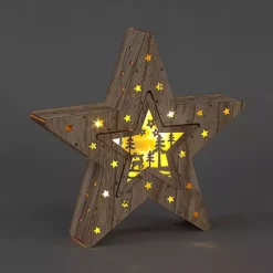 Set Of 2 Battery Operated LED Christmas Star Decoration -Twinkle Home Decor Shop Set of 2 Battery Operated LED Christmas Star Decoration90W751FRSP W02