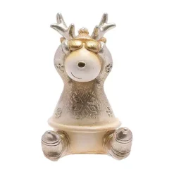 Set Of 3 Gold Christmas Reindeers -Twinkle Home Decor Shop Set of 3 Gold Christmas Reindeers91E629FRSP W03