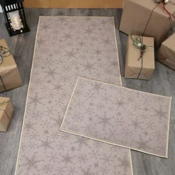 The Homemaker Rugs Collection Christmas Star Runner & Doormat