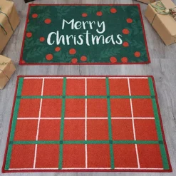 The Homemaker Rugs Collection Merry Christmas Set Of 2 Door Mats