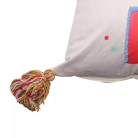 The Seasonal Gift Co. Ho Ho Ho’ 53x53cm Christmas Tassel Cushion 4 The Seasonal Gift Co. Ho Ho Ho’ 53x53cm Christmas Tassel Cushion - Image 2