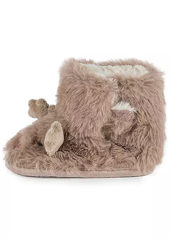 Totes Toasties Toddler Christmas Reindeer Bootie Slippers 5 Totes Toasties Toddler Christmas Reindeer Bootie Slippers - Image 4