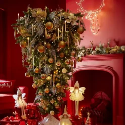 Upside-Down Artificial Christmas Tree - 6ft -Twinkle Home Decor Shop Upside Down Artificial Christmas Tree 6ft20R808FRSP W02