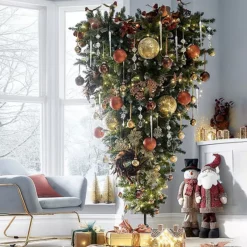Upside-Down Artificial Christmas Tree - 6ft -Twinkle Home Decor Shop Upside Down Artificial Christmas Tree 6ft20R808FRSP W04